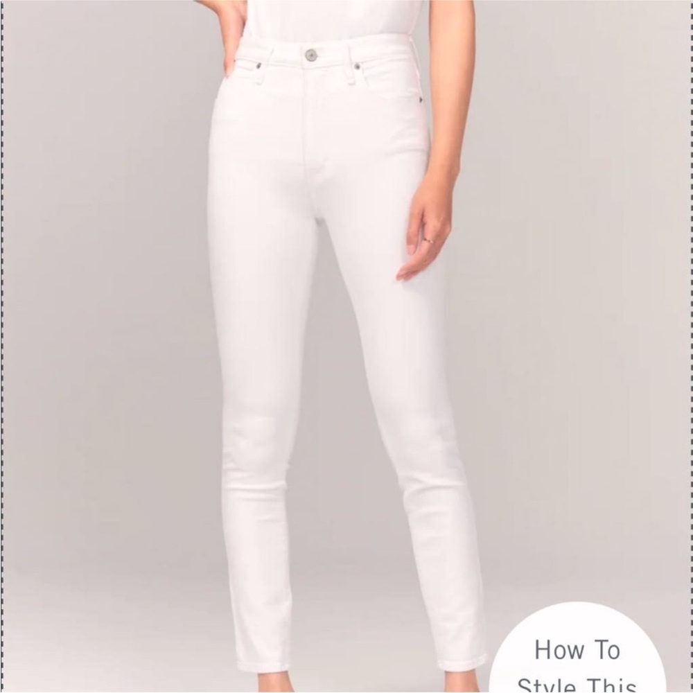 Abercrombie & Fitch Skinny High Rise White Jeans